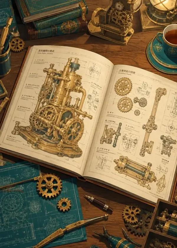 齿轮与蜜糖 机械图集封面插画
