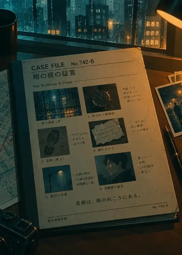 雨天的推理笔记 案卷集封面插画